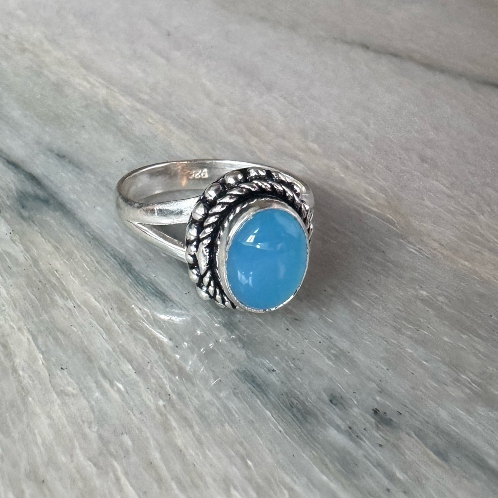NWOT Sundance Ethereal Skies Ring, Blue Chalcedony, Sterling Silver - Picture 3 of 5